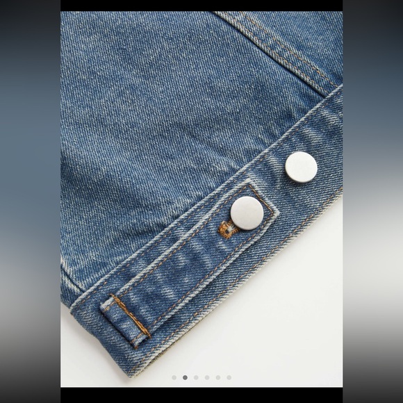 CIDER Plus Size teddy collar patchy denim jacket - Picture 2 of 6